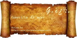 Gavrila Ámon névjegykártya